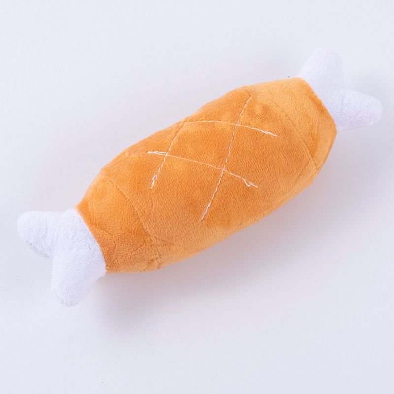 Pet Plush Toy Dog Bite-Resistant Molars Sound Chicken Leg Bones