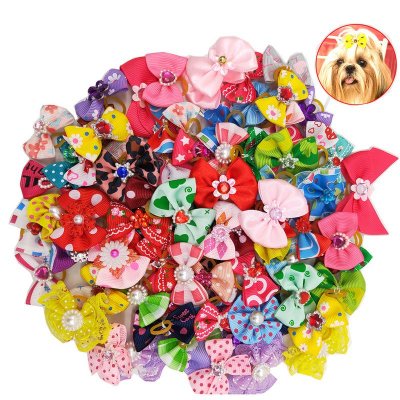 Cartoon Cute Pet Dog Cat Bow Hair Accessories