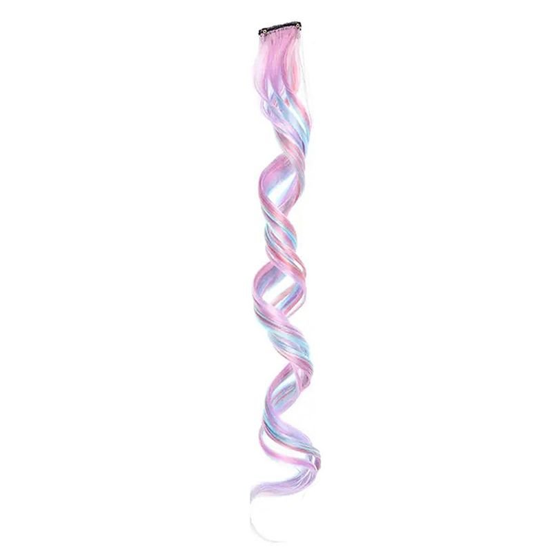 Women Fashion Chemical Fiber Gradient Hanging Ear Dye Wig