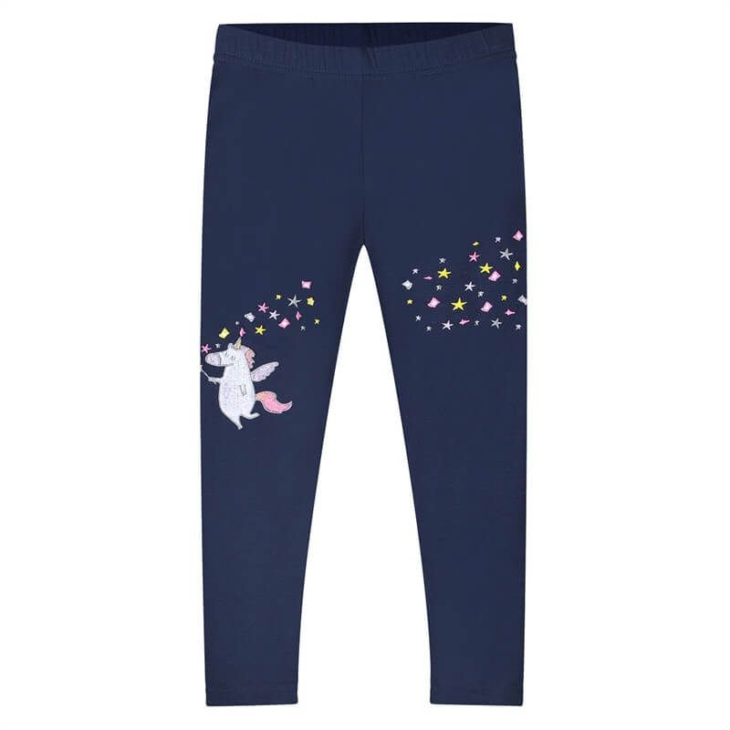 Girls Small Animal Print Elastic Force Leggings