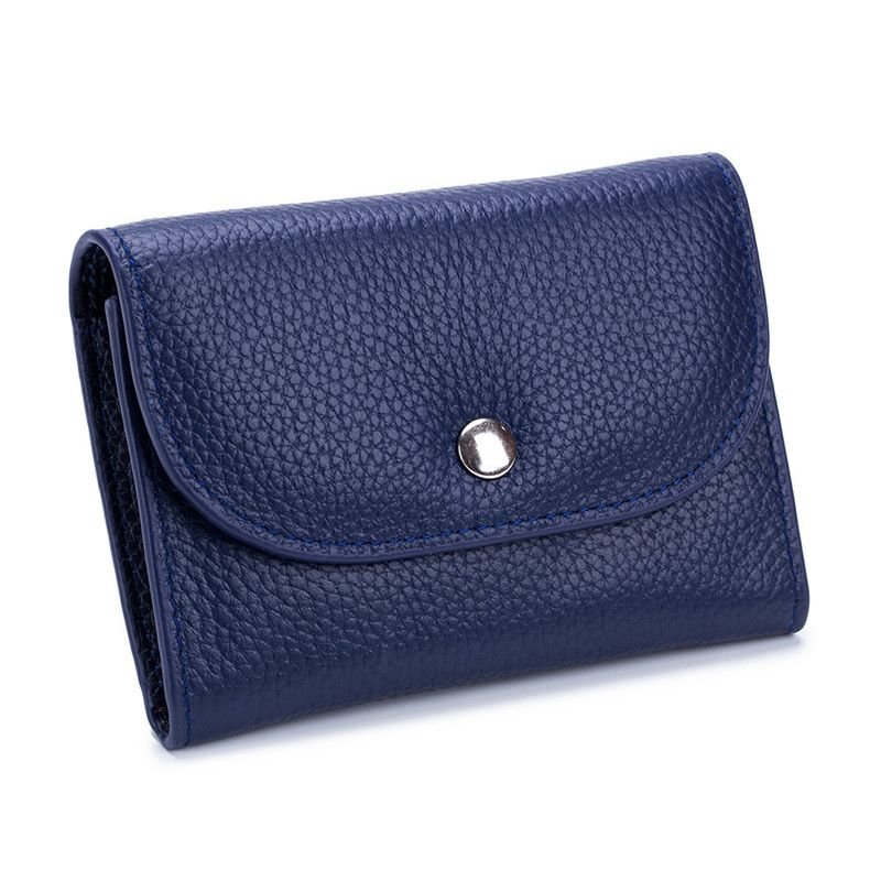 Women Leather Solid Color Zipper Clasp Wallets
