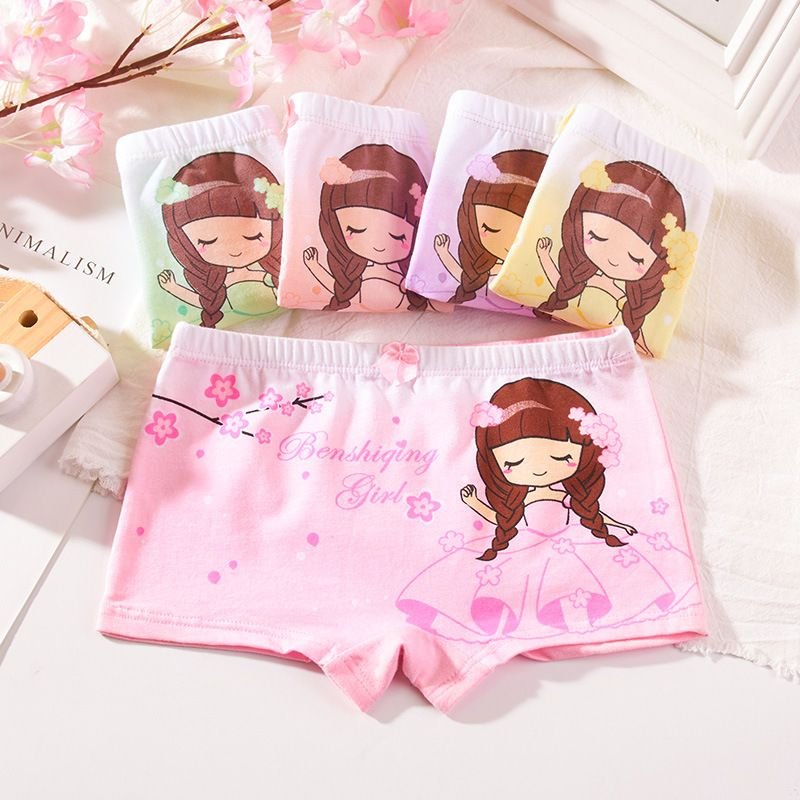Girls Basic Solid Color Five-point Pants