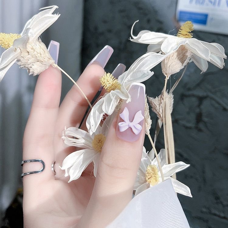 Nail Resin Ribbon Bow Patch Frosted Nail Art Diy Accessories 100pcs/Set