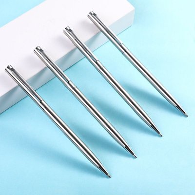 Minimalist Stainless Steel Metal Ballpoint Pen