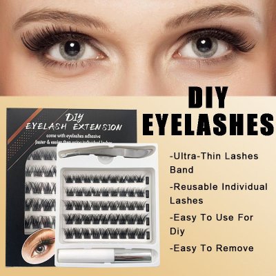 Women Simple Segmented Single Cluster Thick False Eyelashes