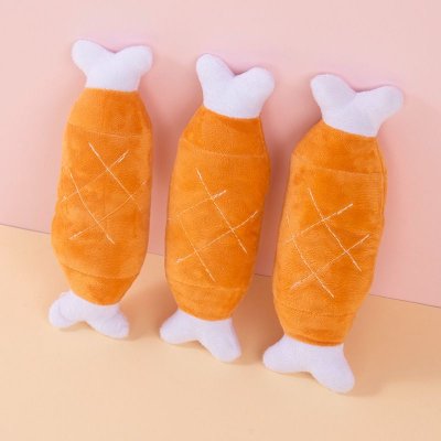 Pet Plush Toy Dog Bite-Resistant Molars Sound Chicken Leg Bones