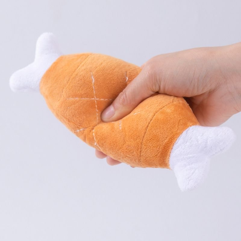 Pet Plush Toy Dog Bite-Resistant Molars Sound Chicken Leg Bones