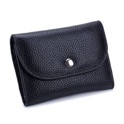 Women Leather Solid Color Zipper Clasp Wallets