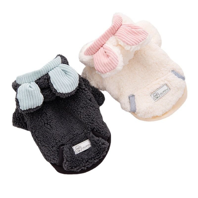 Autumn And Winter Cartoon Thickened Warm Pet Dog Cat Clothes