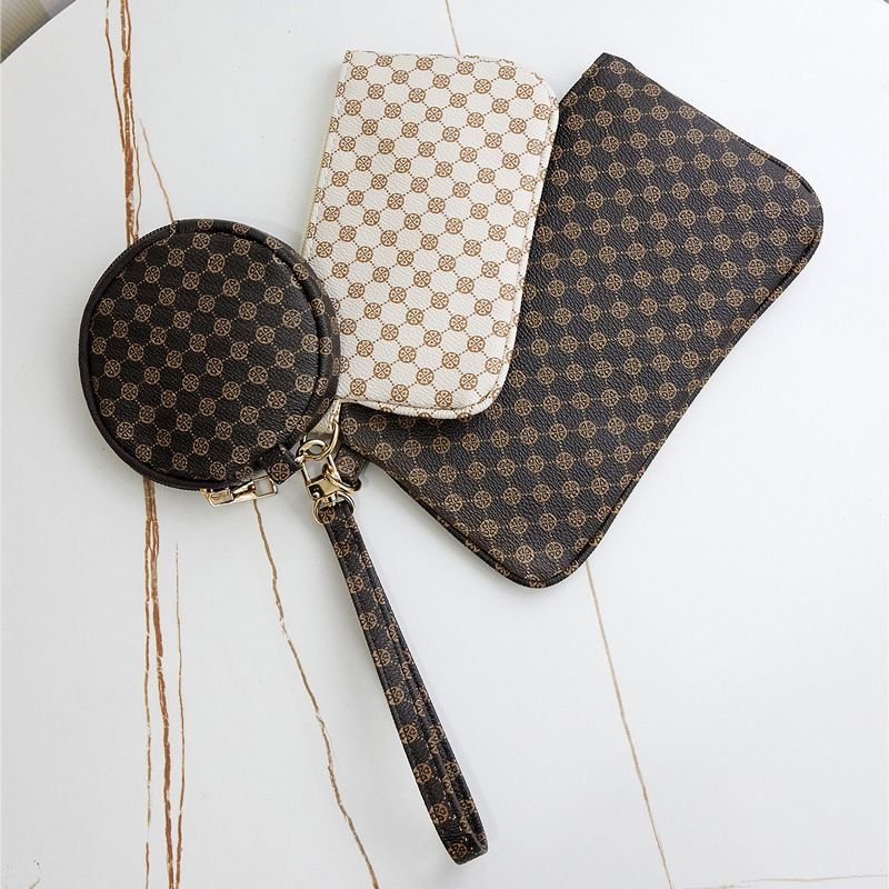 Women Coin Purse Fashion Printed Three-Piece Clutch Bags