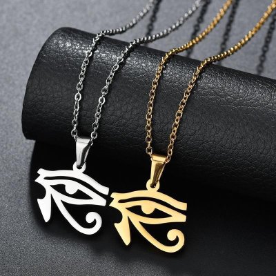 Men Fashion Casual Evil Eye Stainless Steel Necklace