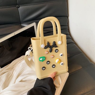 Fashion Solid Color EVA Mini Tote Bag With Accessories