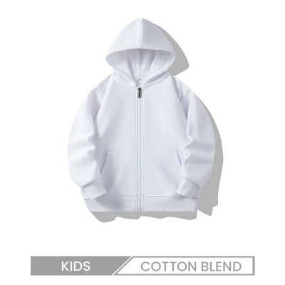 Spring And Autumn Zipper Kids Children Solid Color Hoodie Custom