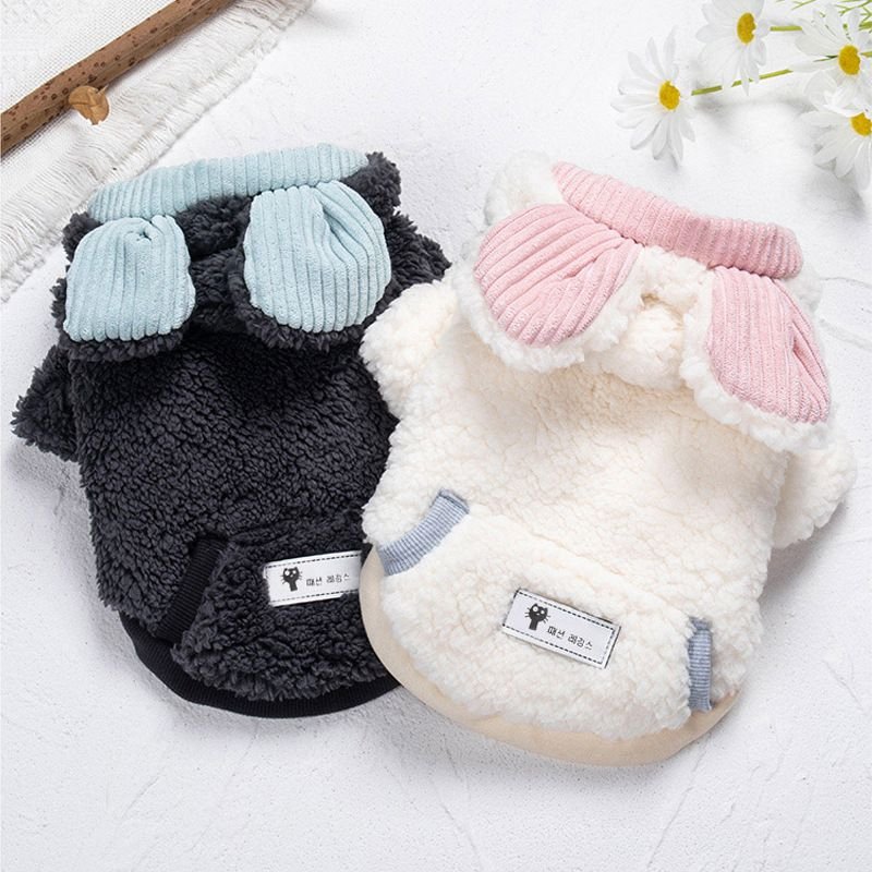 Autumn And Winter Cartoon Thickened Warm Pet Dog Cat Clothes