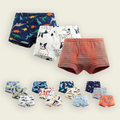 Kids Toddler Boys Cute Cartoon Print Underwear Cotton Boxer Pants