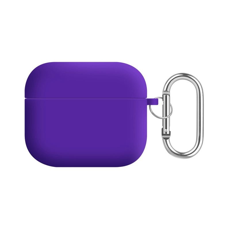 Women Simple Solid Color PC Flannel Thickened Apple Bluetooth Headset Case