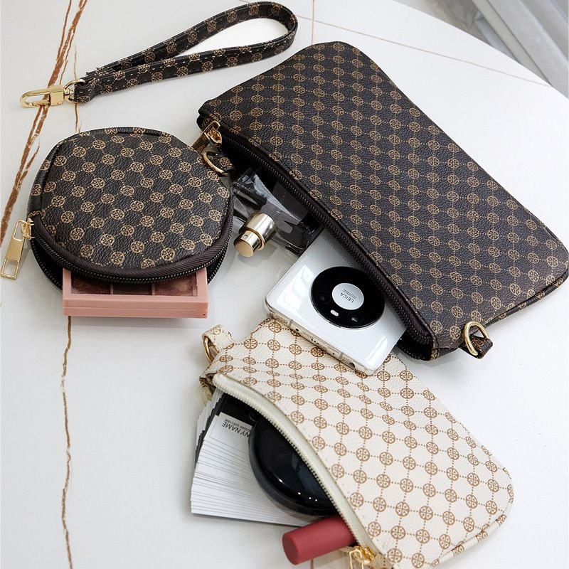 Women Coin Purse Fashion Printed Three-Piece Clutch Bags