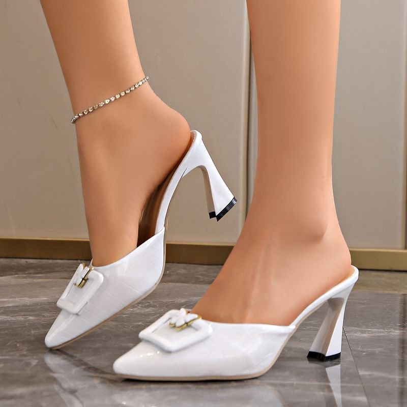 Women Simple Plus-Size Pointed Toe High Heels