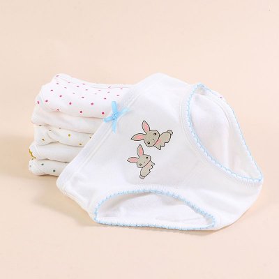 Kids Toddler Girls Cute Cartoon Polka Dot Print Cotton Briefs