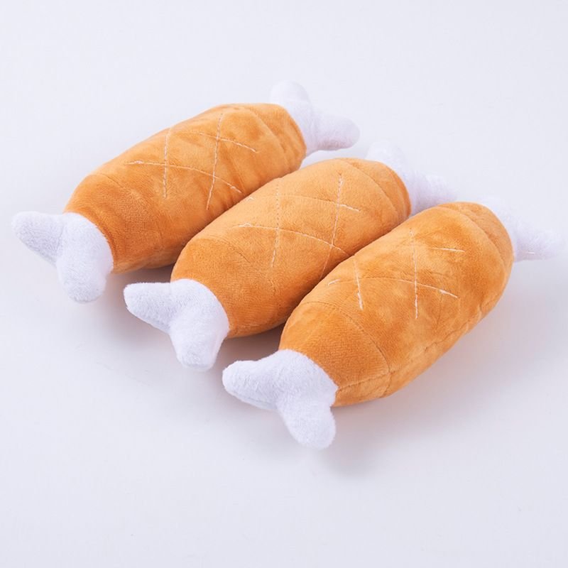 Pet Plush Toy Dog Bite-Resistant Molars Sound Chicken Leg Bones