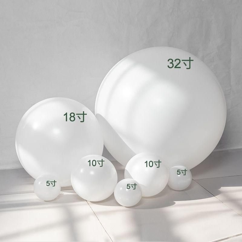 Thick Matte White Round Latex Balloons 100Pcs-Pack