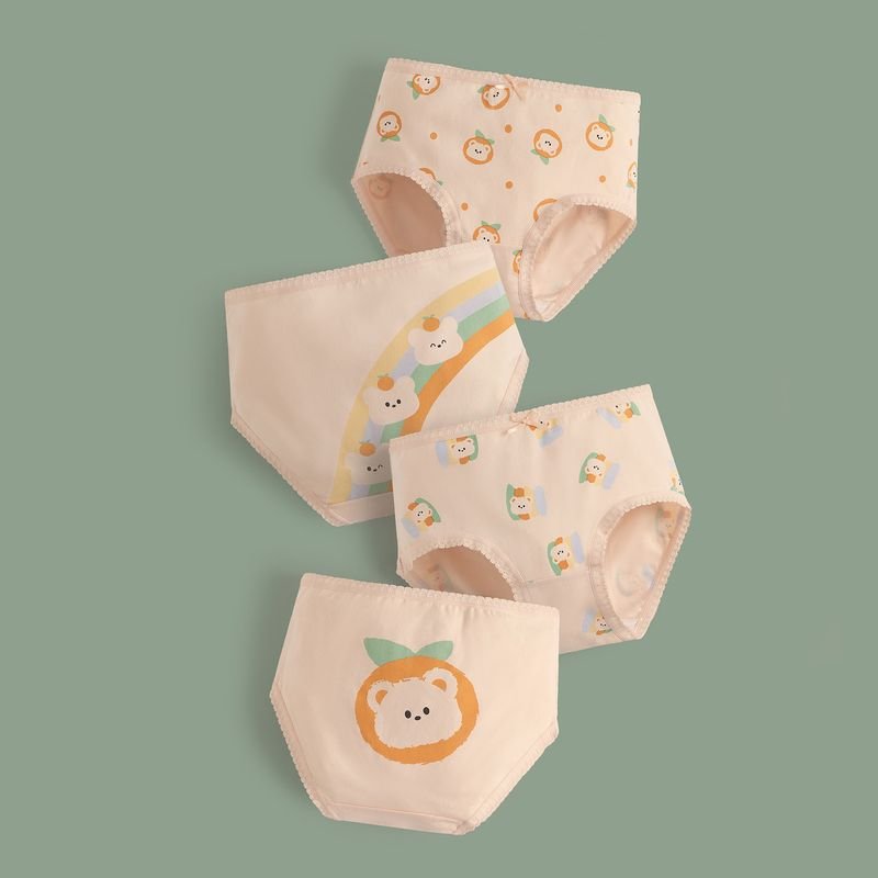 Kids Toddler Girls Cute Cartoon Print Cotton Briefs