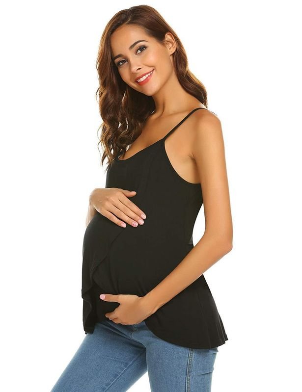 Summer Pregnant Women Fashion Solid Color Camisole