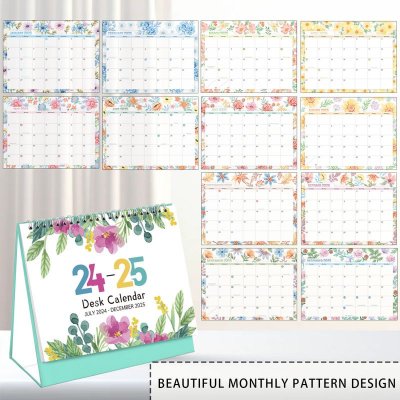 2024-2025 English Calendar Notebook Creative Desktop Ornaments