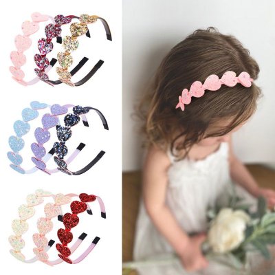 Kids Girls Cute Sweet Star Heart Sequins Hair Band