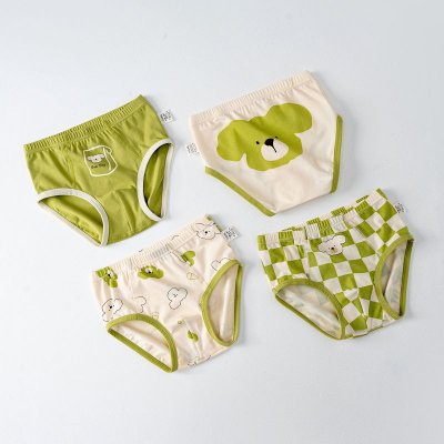 Kids Toddler Boys Cotton Underwear Cartoon Print Briefs Sets