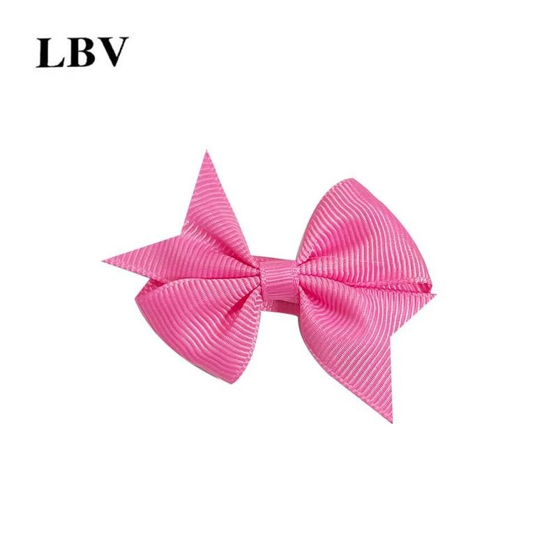 Kids Girls Cute Solid Color Bow Hairpin