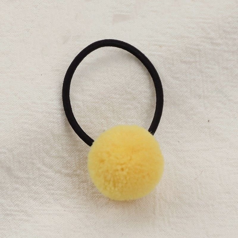 Children Kids Cute Fur Ball Hair Ring Candy Color Hair Tie Headwear