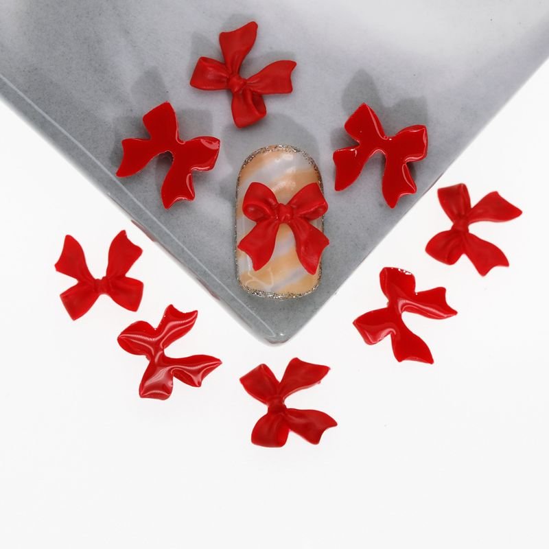 Nail Resin Ribbon Bow Patch Frosted Nail Art Diy Accessories 100pcs/Set