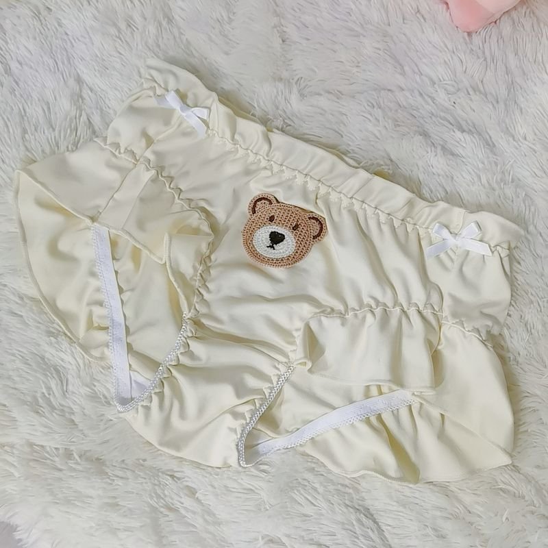 Fashion Cute Bear Print Couples Panties