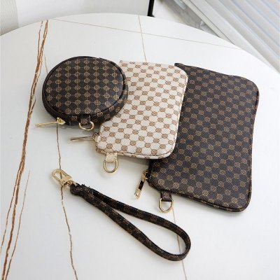 Women Coin Purse Fashion Printed Three-Piece Clutch Bags