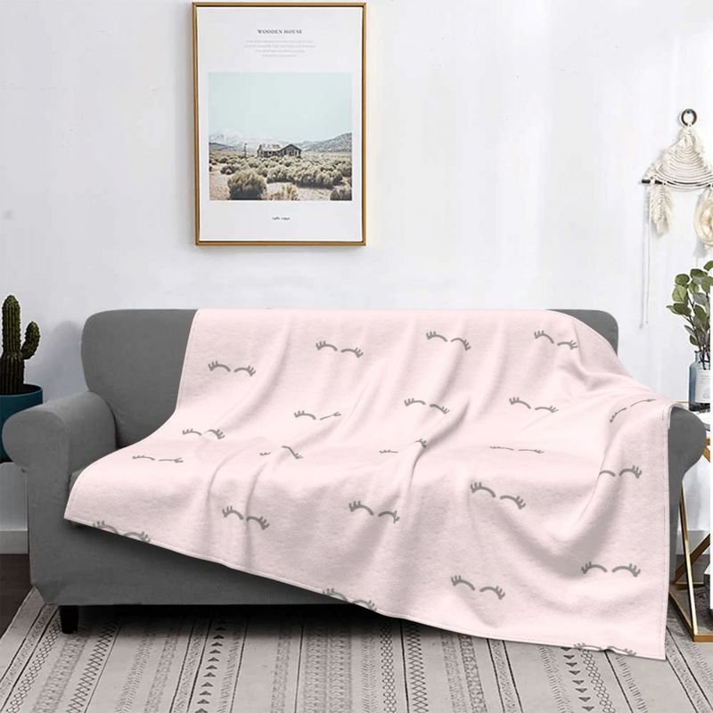 70X100cm Eyelash Knitted Blanket Cartoon Evil Eye Flannel Blanket