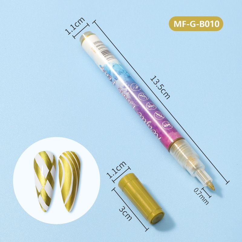 Women Fashion DIY Paint Nail Polish Glue Pen Line Drawing Nail Paint Pen