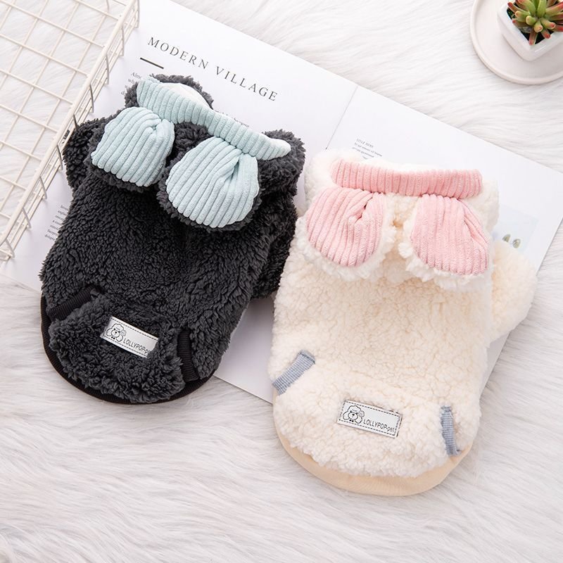 Autumn And Winter Cartoon Thickened Warm Pet Dog Cat Clothes