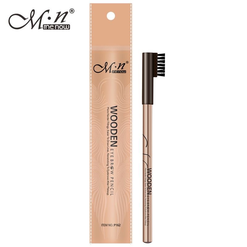 MENOW Women Simple Non-Easy To Faint Wooden Rod Eyebrow Pencil With Eyebrow Brush