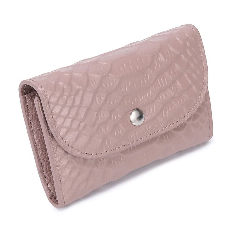 Women Leather Solid Color Zipper Clasp Wallets