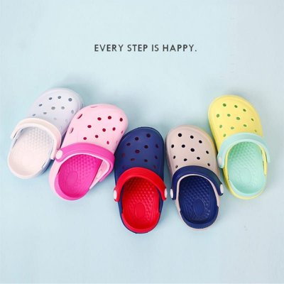 Kids Cute Cartoon Pattern Non-slip Hole Hole Shoes