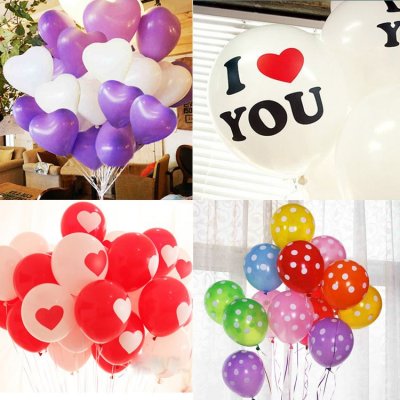 12 Inches Heart-Shaped Wedding Room Decoration Balloon I Love You Wedding Balloon