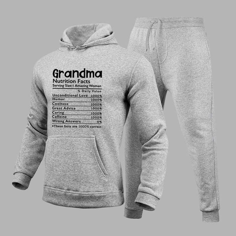 Men Spring Autumn Fashion Casual Commuter Letter Hoodies Pants Sets